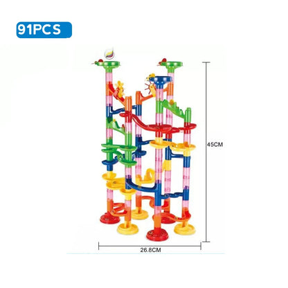 Marble Run Race Track Building Blocks 3D Maze Toy