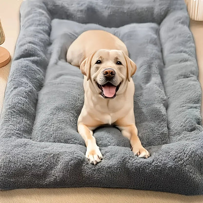 Extra Large Plush Dog Bed Sofa Thick Super-Soft Polyester Crate Mat for Large Dogs