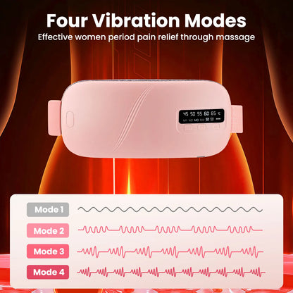 AFDEAL Menstrual Heating Pad & Vibration Massage Belt – Cordless Period Pain Relief Wrap for Women