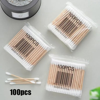 Eco-Friendly Wooden Cotton Swabs – Safe & Versatile