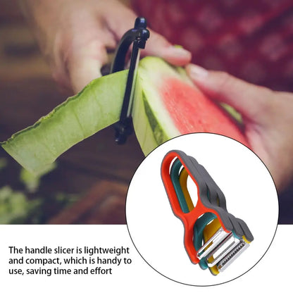 3-Pack Stainless Steel Multi-Function Vegetable Peeler Set – Potato Slicer & Grater, Mini Kitchen Tools, Assorted Colors