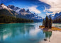 Nature Landscape Green Forest Mountain Lake Boat Poster Print Canvas Painting Wall Art Pictures Modern Living Room Home Decor