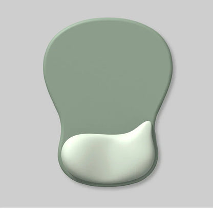 Ergonomic Gel Wrist Mouse Pad — Pain Relief, Smooth Fabric Surface & Non-Slip PU Base