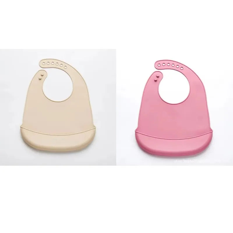 1-3pcs Baby Bib Adjustable Waterproof Bibs Babies Soft Edible Silicone
