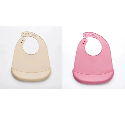 1-3pcs Baby Bib Adjustable Waterproof Bibs Babies Soft Edible Silicone