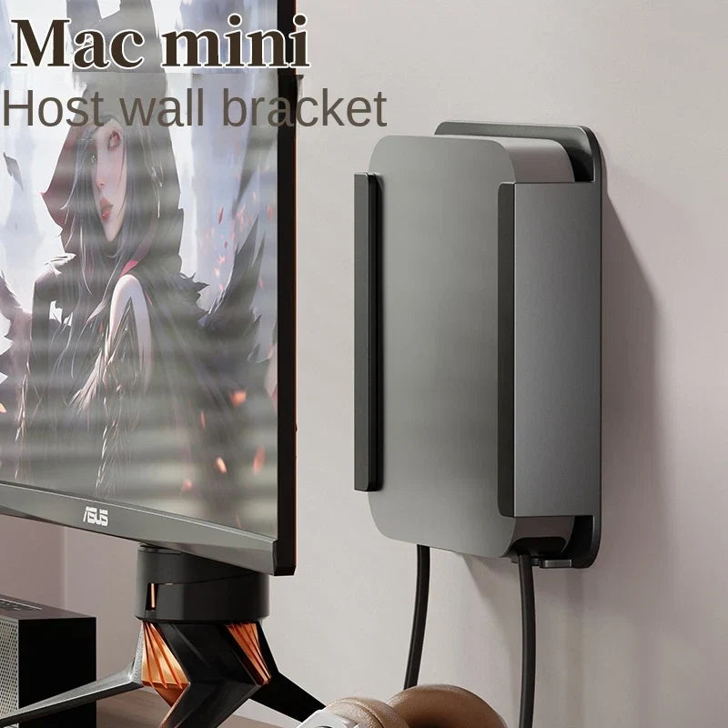 Display Bracket for Mac mini M2 Pro 2024 Under Desk Stand Holder for VESA Connection Bracket For 2010-2023 M2 Pro Wall Mount
