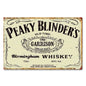 P-Peakys B-Blinders Whiskey Metal Sign - Retro Tin Plaque with Iconic Flat Cap & Whiskey Bottle Art, Eye-Catching Wall Decor