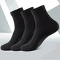 10PCS Men’s Mid-Calf Cotton Socks – Solid Color, Versatile for All Seasons