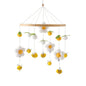Crib Mobile Rattle Wooden Baby Bell with Felt Cartoon Bear Toys