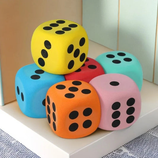 8cm Soft Foam Dice (3.15 in) – Large Six-Sided Counting Toy for Kids, Classroom Math Learning Aid