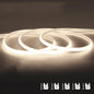 COB LED Strip Light 288 LEDs/m (≈88 LEDs/ft) IP67 Waterproof 110V/220V with EU & US Plug and Inline Switch - Warm/Neutral/Cool White