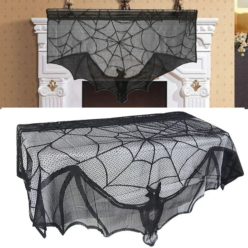 Black Bat Halloween Decoration Cloth - 91 x 58 cm