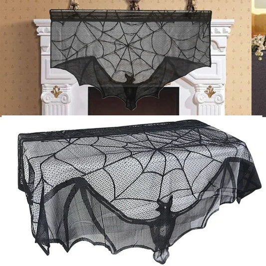 Black Bat Halloween Decoration Cloth - 91 x 58 cm