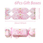 6pcs Butterfly Candy Box with Ribbon Gift Packing Box Butterfly Birthday Party Decoration Kid Baby Shower Wedding Party Supplies