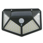 100 LED Solar Wall Lamp All Sides Luminous Motion Sensor Human Induction Courtyard Waterproof Stairs Outdoor Wall Light