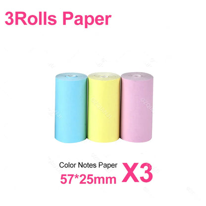 Portable 58mm Mini Thermal Photo & Label Printer - Bluetooth Sticker Memo Printer for iOS & Android (Compatible with 57mm Paper)