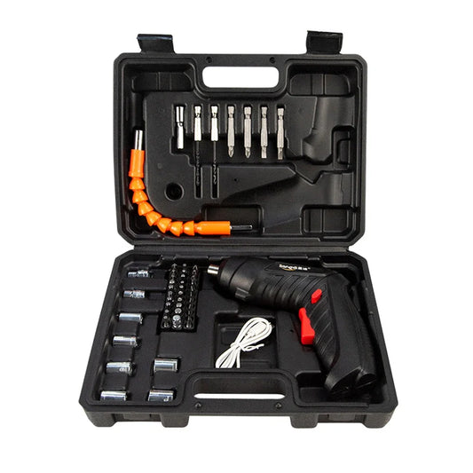 47-Piece Rechargeable Cordless Electric Screwdriver Set with Lithium Battery – Mini Drill for Home DIY & Household Maintenance