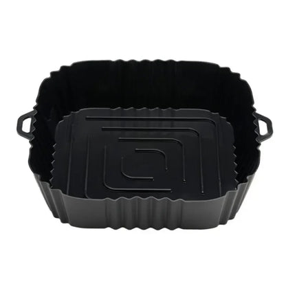 1PC Air Fryer Oven Baking Tray Silicone Tray Fried Chicken Pizza Mat Oilless Silicone Pan Air Fryer Accessories