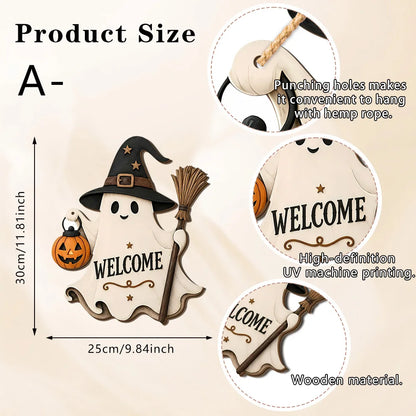 White Ghost Halloween Decoration - 5 Coded Design Options