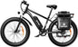 1000W 48V 15Ah Electric Fat Tire Mountain Bike — 26-inch x 4-inch (66×10 cm), Dual Suspension, 28 mph, Removable Battery, 330 lb Capacity
