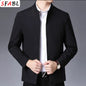 Men's Business Casual Zipper Blazer Jacket - Smart Casual Outerwear for Spring & Autumn