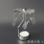 Spinning Metal Carousel Tea Light Candle Holder, Rotating Christmas Candelabra for Home Decor (3.15 x 5.12 in / 8 x 13 cm)