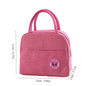 Insulated Bento Lunch Bag with Aluminum Foil Lining - Thermal Meal Bag for Students & Office