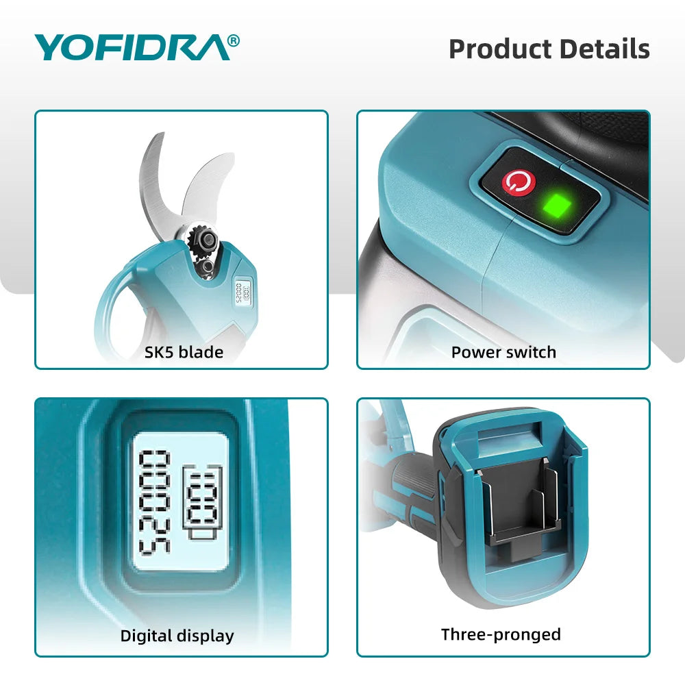 YOFIDRA 18V Cordless Brushless Pruning Shears