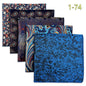 5-Pack Men's Microfiber Pocket Squares 12.6 in (32 cm) - Jacquard Woven Wedding & Formal Handkerchiefs, Assorted Patterns