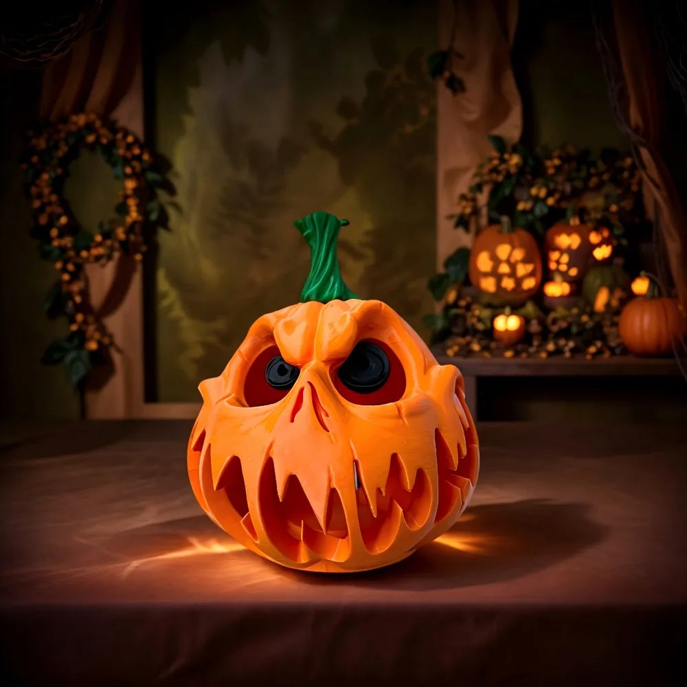 Halloween Resin Pumpkin Ornament, Hollow Design