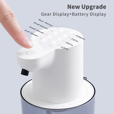 Wall-Mounted Automatic Foam Soap Dispenser 400 ml (13.5 fl oz) Rechargeable Touchless Induction Sensor for Bathroom