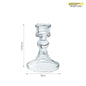 Clear Glass Pillar Candle Holder Table Candlestick for Dining Room Decor