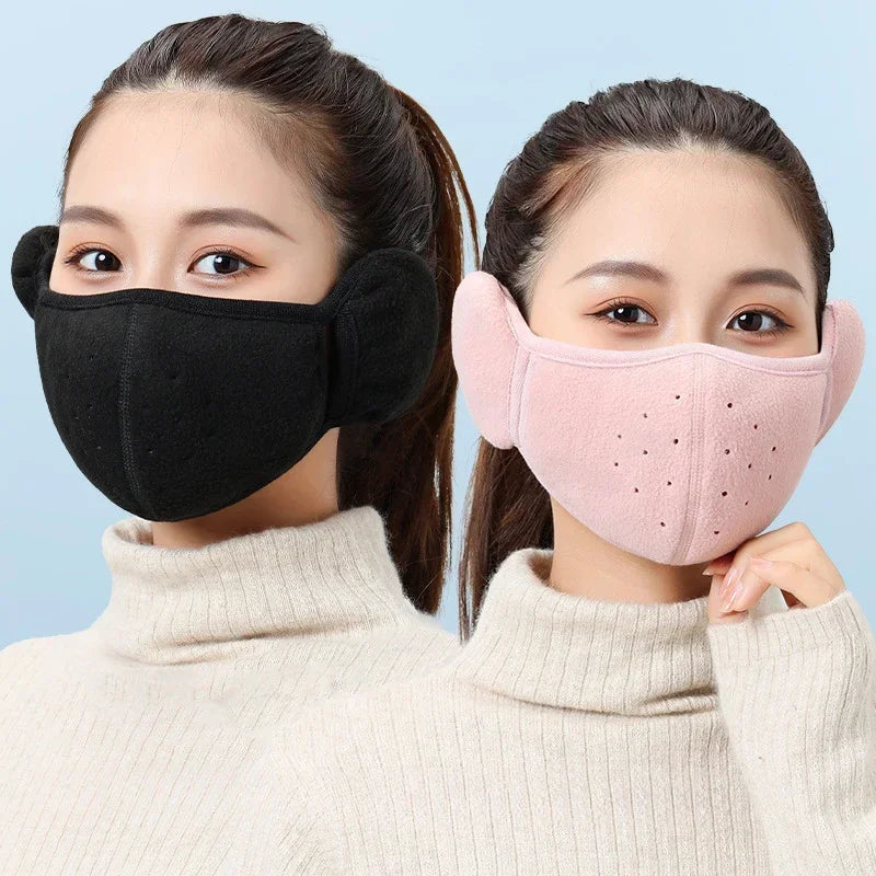 Winter Fleece Windproof Face Mask Balaclava - 3D Cut, Breathable Ear Protection, Unisex, Grey, Black or Pink