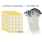 Pre-Waxed Cotton Candle Wicks 100-Pack (2.6–20 cm / 1.0–7.9 in) with Metal Bases, Adhesive Stickers & Holders — DIY Candle Making Kit
