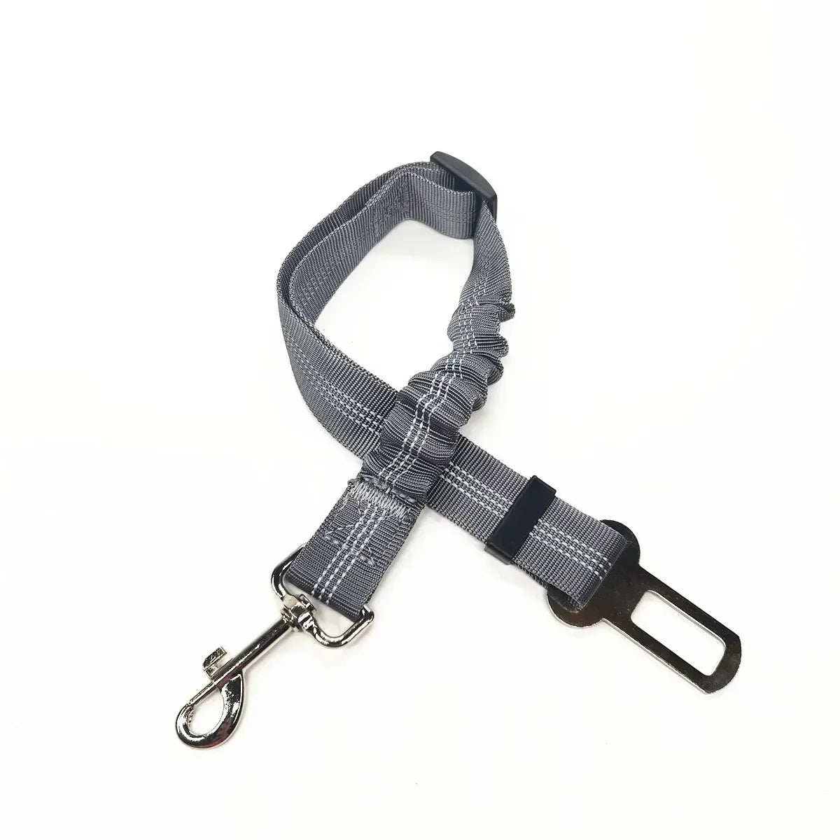 Adjustable Pet Seat Belt for Dogs & Cats 17.7–28.3 in (45–72 cm) Nylon Car Safety Restraint with Quick-Release Clip