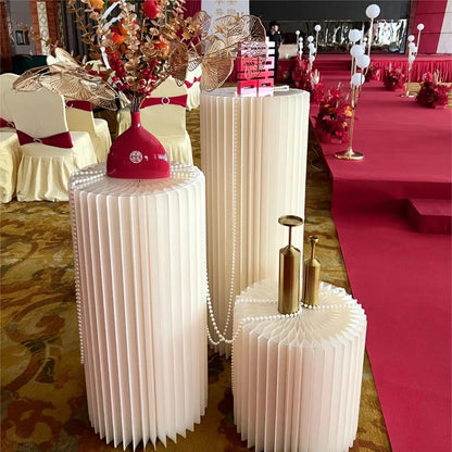 Paper Flower Cylinder Wedding & Dessert Table Decor