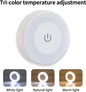 Rechargeable Round LED Touch Wall Lamp - Dimmable Magnetic Night Light for Bedroom, Closet & Reading