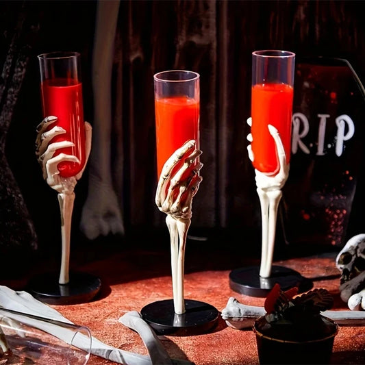 Halloween Skeleton Hand Plastic Goblets - 1PC, 3PCS or 5PCS