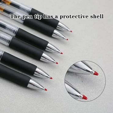 23-Piece Retractable 0.5mm Ballpoint Pen Set - 3 Pens + 20 Refills, Black/Blue/Red, Refillable Quick-Dry Ink