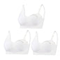 3-Pack Seamless Maternity Nursing Bras – Wireless Breathable Nursing Bra with Removable Pads & Front/Back Closure
