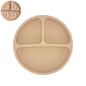 Silicone Baby Sucker Plate & Rice Spoon Set Cute Cartoon Tableware