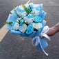 Kawaii Cat Plush Bouquet with Soap Rose Flowers — Cute Valentine's Day, Birthday & Graduation Gift