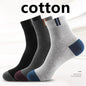 10PCS Men’s Mid-Calf Cotton Socks – Solid Color, Versatile for All Seasons