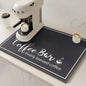 VIKAMA Coffee Machine Absorbent Mat Water and Oil Absorbent Kitchen Dish Drainer Quick-Drying Absorbent Mat Dish Mat Home Decor