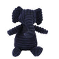 Plush Corduroy Squeaky Dog Toy, Bite-Resistant Animal Plush for Puppies & Small to Large Dogs, Training & Chew Toy
