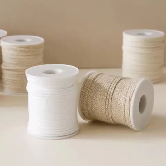 Cotton Candle Wick Roll 50m/61m (164ft/200ft) 21-45 Strand Low-Smoke Eco-Friendly DIY Degreased Wick