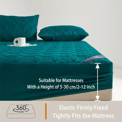 Waterproof Fitted Mattress Protector 1pc — Breathable Soft Deep-Pocket Cover for Single (Twin) or Double (Full) Bed