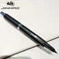 Push-Button Retractable Fountain Pen — Metal Body, Clip & Converter, EF/F Nib 0.5mm (0.02in) — Black/White