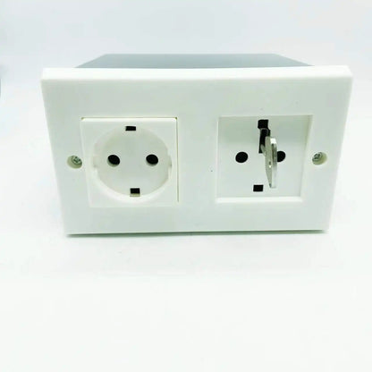 Hidden Wall Safe Double Plug European Socket Diversion Stash Box with Key