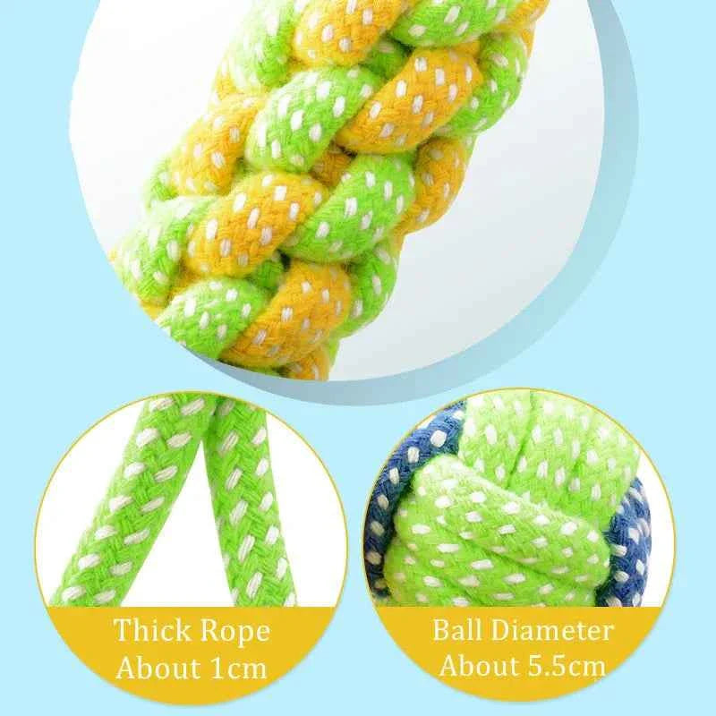 Interactive Cotton Rope Dog Toys for Puppies & Adults